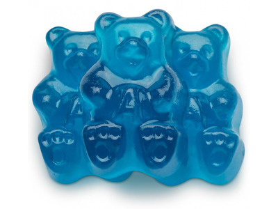 Beary Blue Raspberry Gummi Bears 4/5lb